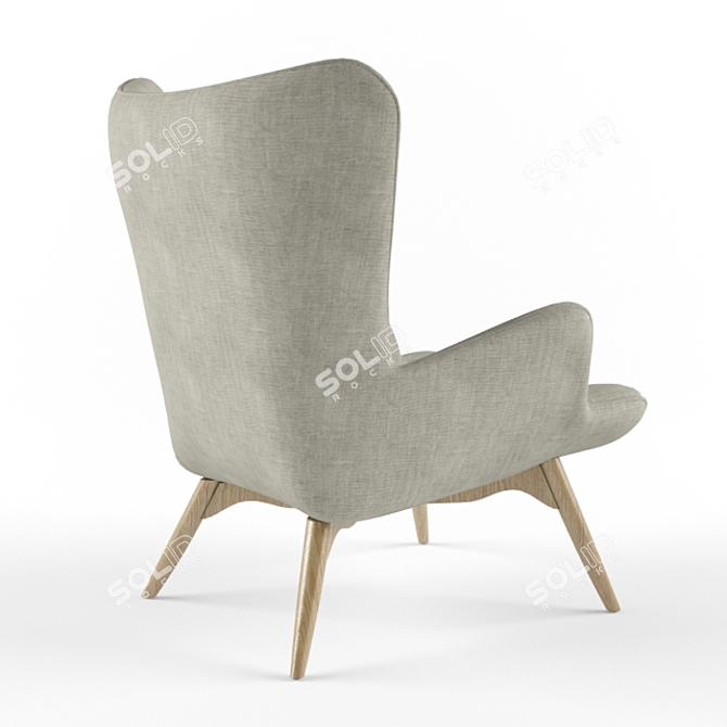 Modern Oversized Lounge Chair 3D model image 2