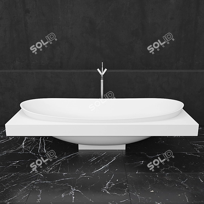 Bath Ceramica Laminia IO: High-Quality PBR Render 3D model image 1