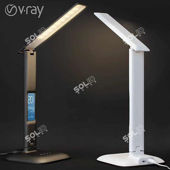 Modern Metal Accent Lamp 3D model image 1
