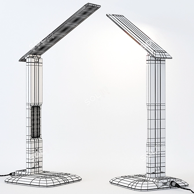 Modern Metal Accent Lamp 3D model image 2