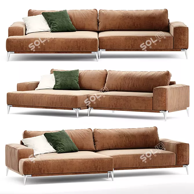 Contemporary Elllica Sofa Bed 3D model image 1