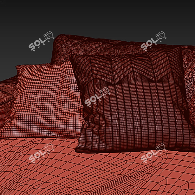 Contemporary Elllica Sofa Bed 3D model image 3