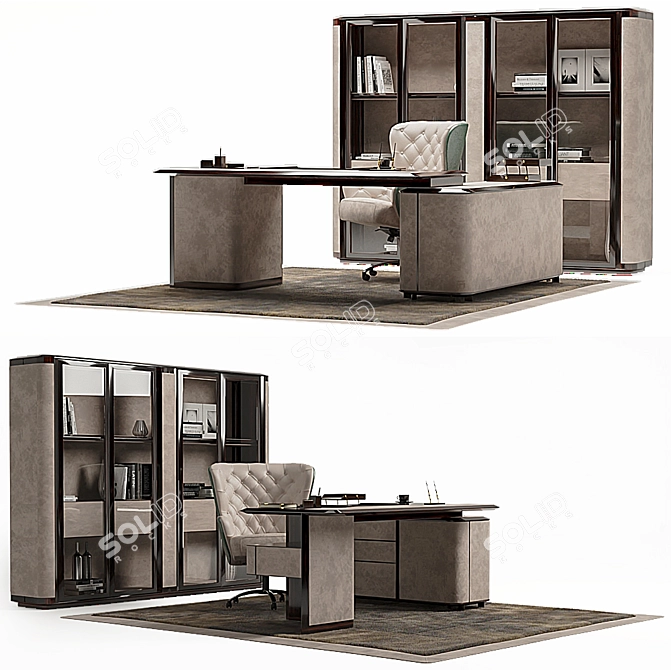 Sophia Office Collection: Elegant Furniture Set 3D model image 1