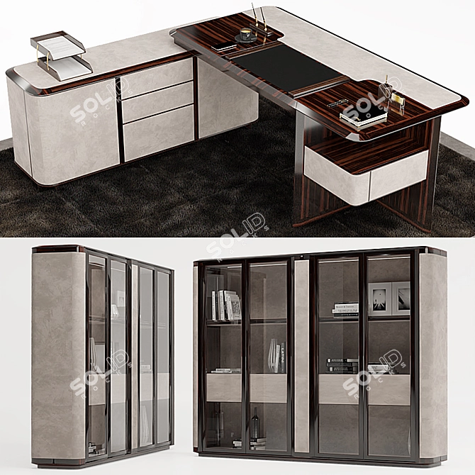 Sophia Office Collection: Elegant Furniture Set 3D model image 2