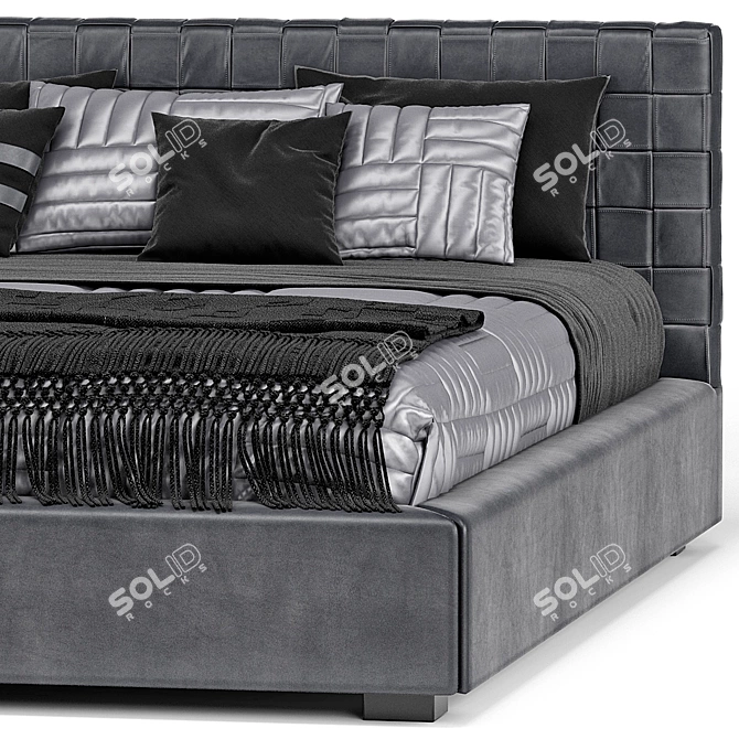 Modloft Madison Queen Bed - Elegant and Modern 3D model image 2