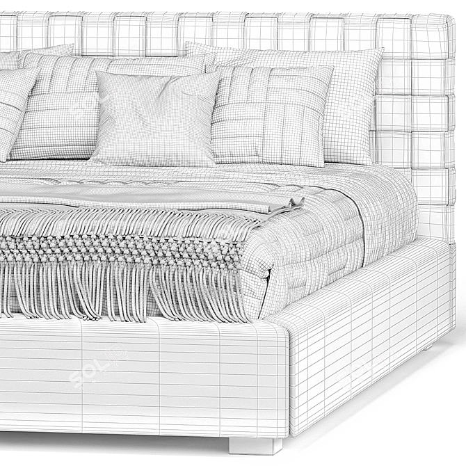 Modloft Madison Queen Bed - Elegant and Modern 3D model image 3