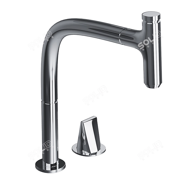 Hansgrohe Single Lever Kitchen Mixer 3D model image 1