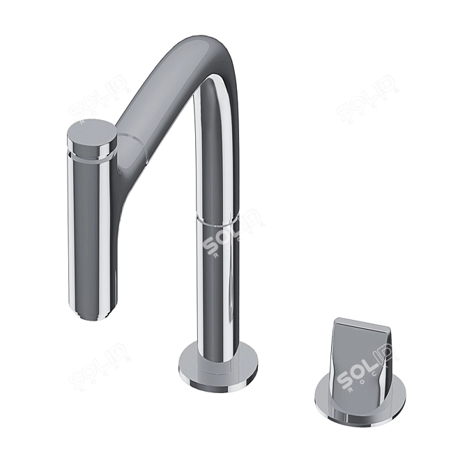 Hansgrohe Single Lever Kitchen Mixer 3D model image 2