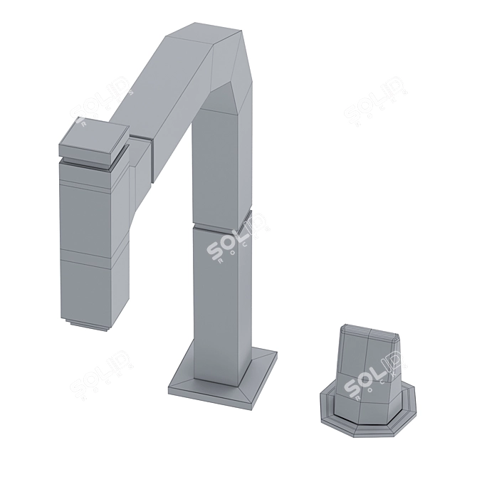 Hansgrohe Single Lever Kitchen Mixer 3D model image 3