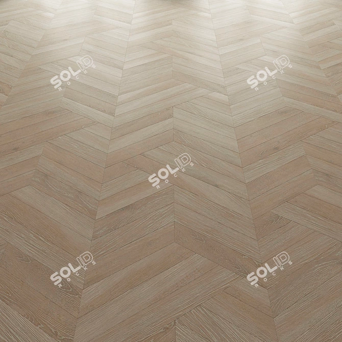 Luxury Oak & Marble Parquet 3D model image 2