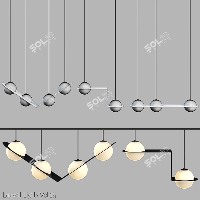 Laurent Lights: Sleek Design & Visual Elegance 3D model image 2