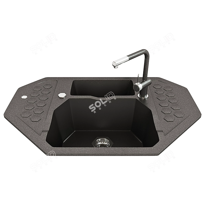 ALVEUS Sensual 60 G05M Corner Sink - Stunning Twilight 3D model image 1