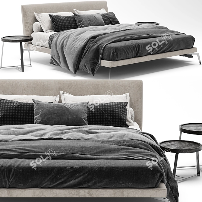 Flexform Feel Good Bed: Ultimate Comfort for Your Bedroom 3D model image 1