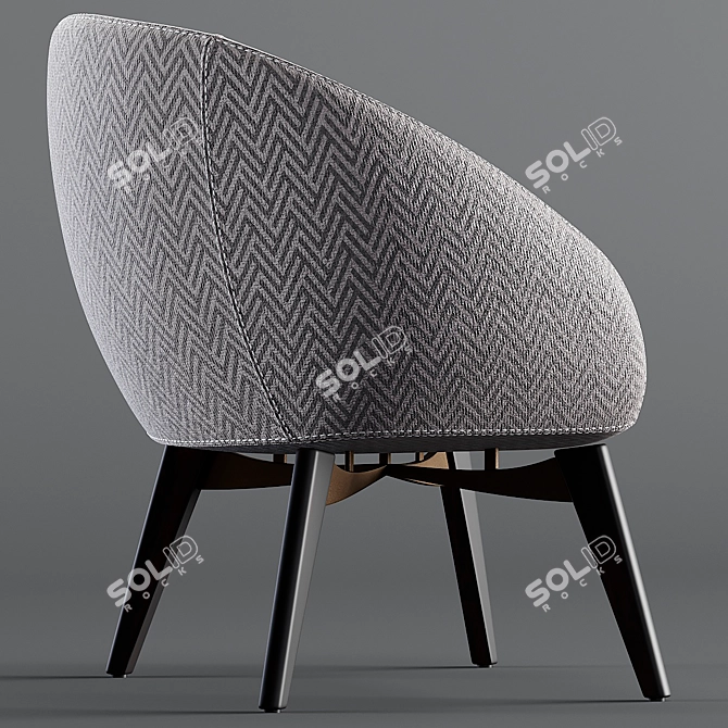 Sleek Minotti Russell Lounge 3D model image 2