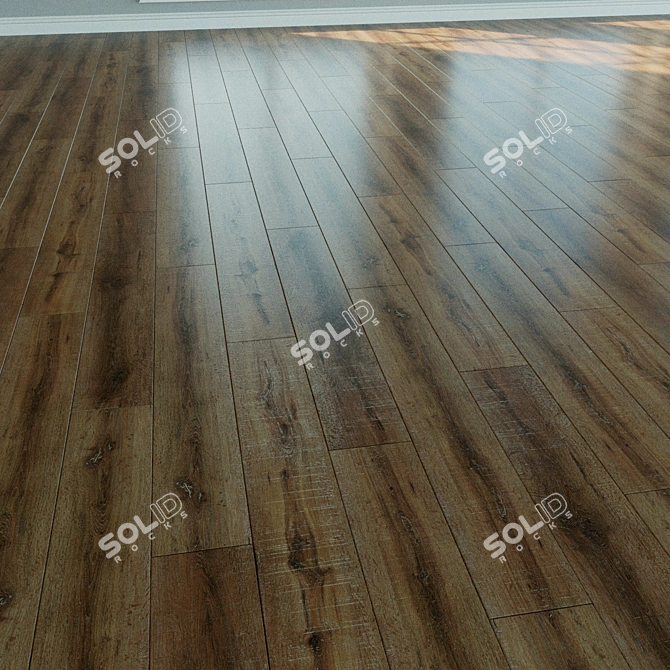 Title: Natural Wood Laminate Flooring 3D model image 2