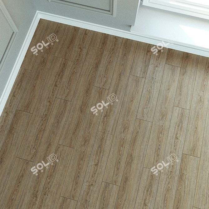 Natural Wood Laminate Flooring 3D model image 2