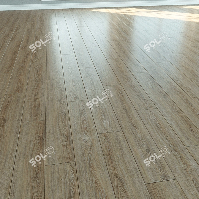 Natural Wood Laminate Flooring 3D model image 3