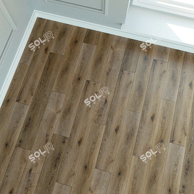 Natural Wood Laminate Flooring 3D model image 3