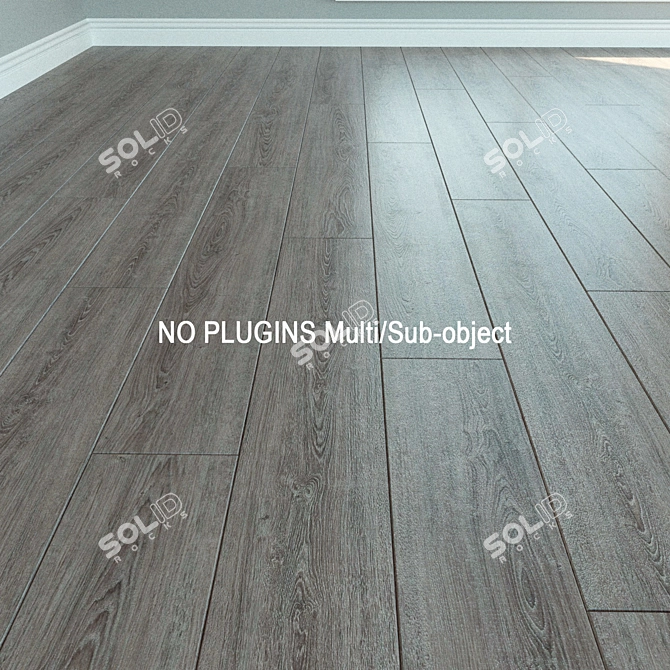 Natural Wood Laminate Flooring 3D model image 1