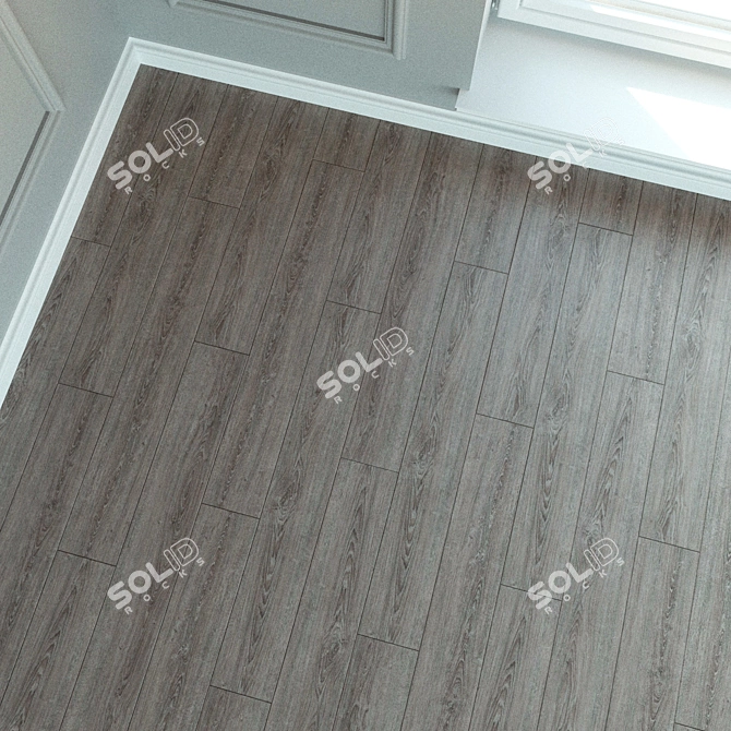 Natural Wood Laminate Flooring 3D model image 3