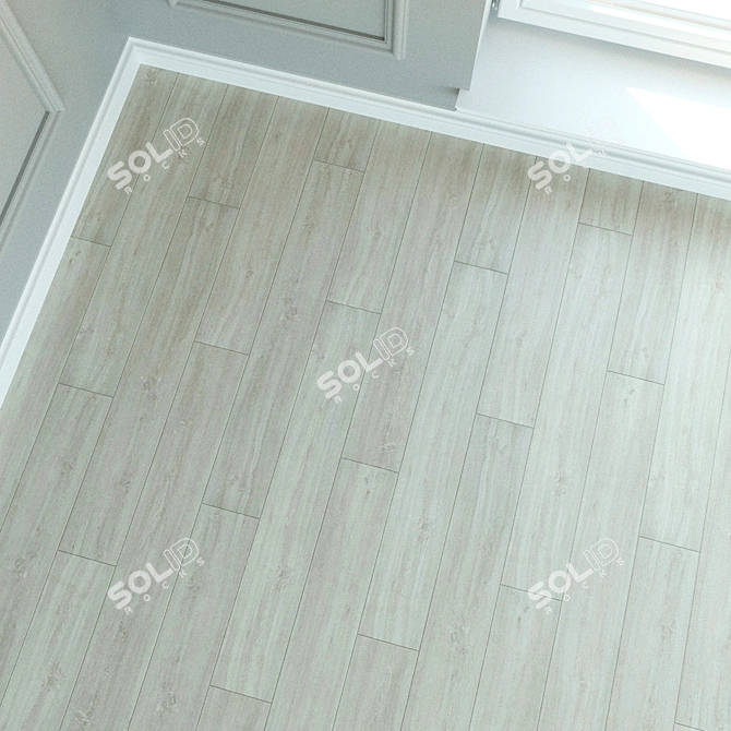 Natural Wood Laminate Parquet 3D model image 2