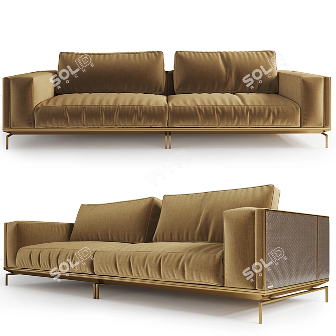 Visionnaire Backstage Sofa: Stylish Comfort for Every Space 3D model image 1