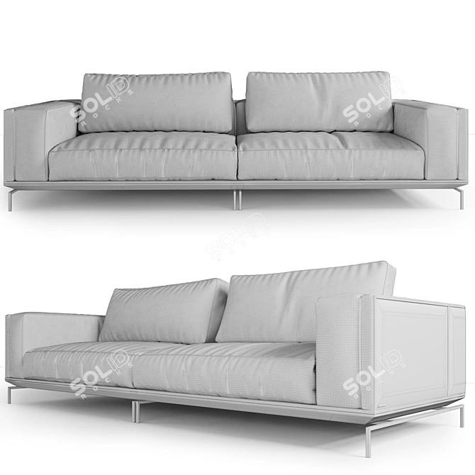 Visionnaire Backstage Sofa: Stylish Comfort for Every Space 3D model image 3