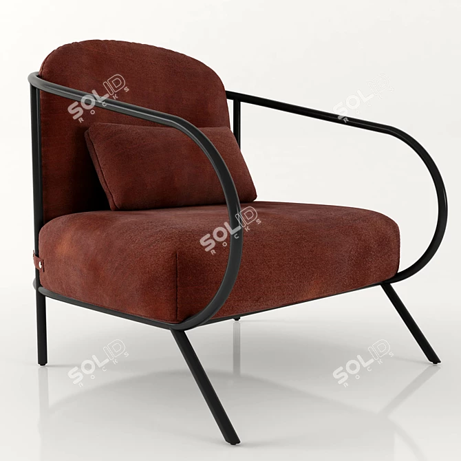 Sleek Minima Armchair by Denis Guidone 3D model image 1