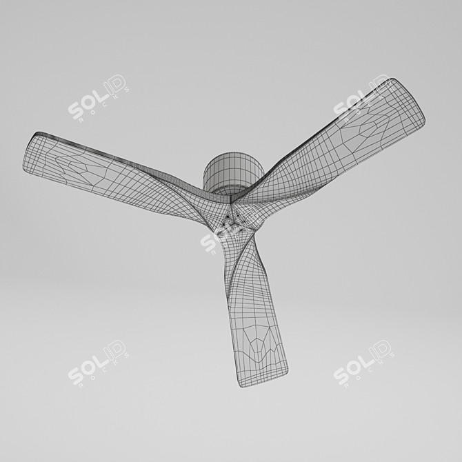 Sleek Matthews Irene Walnut-Bronze Ceiling Fan 3D model image 3