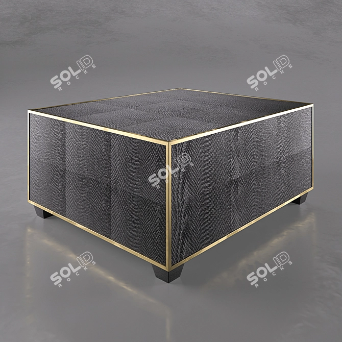 Stylish Snake Skin Coffee Table 3D model image 1