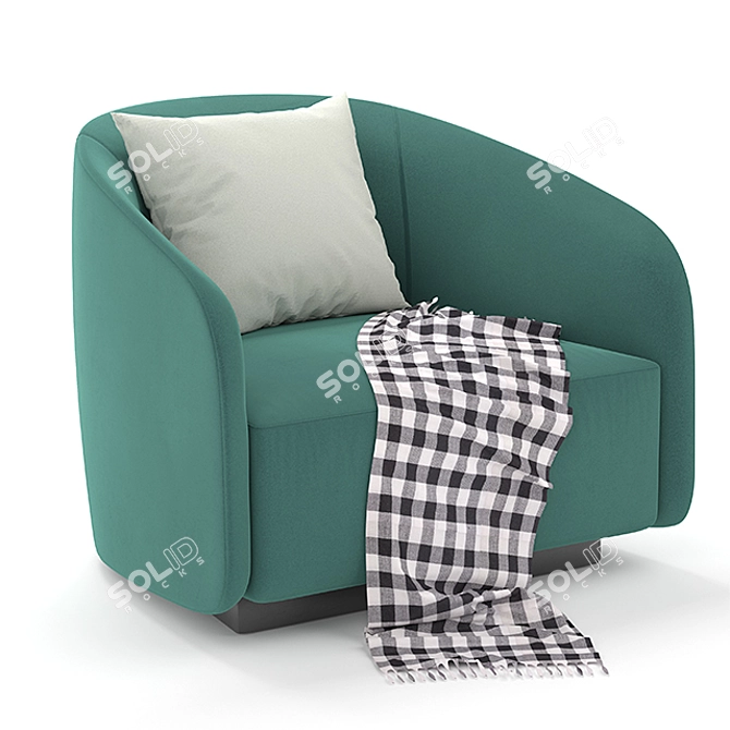 Minimalistic Fanny Armchair 3D model image 1