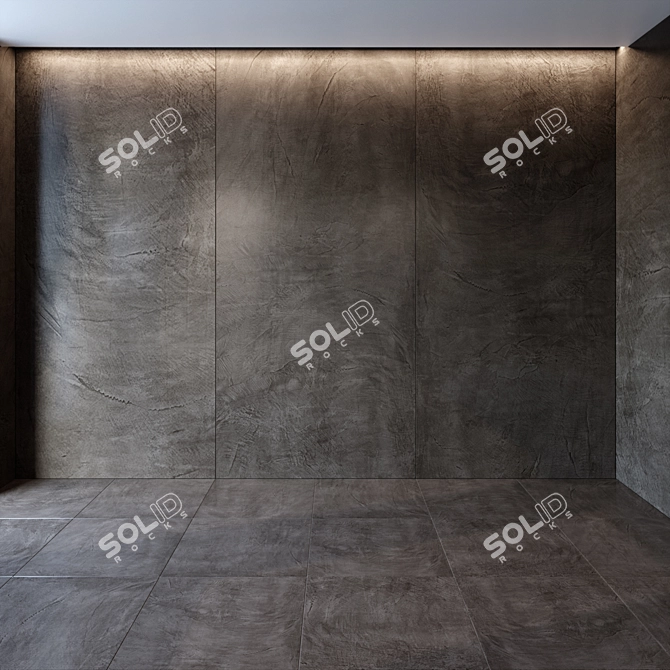 Modern Equinox Anthracite Tiles 3D model image 1