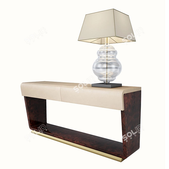 Elegant Bentley Evan Console Table 3D model image 2