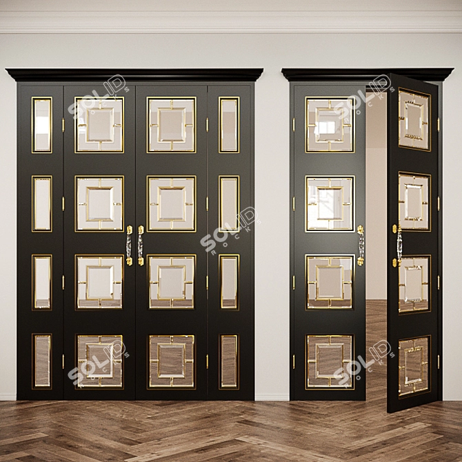 Elegant Interior Door | Classic 3D model image 1