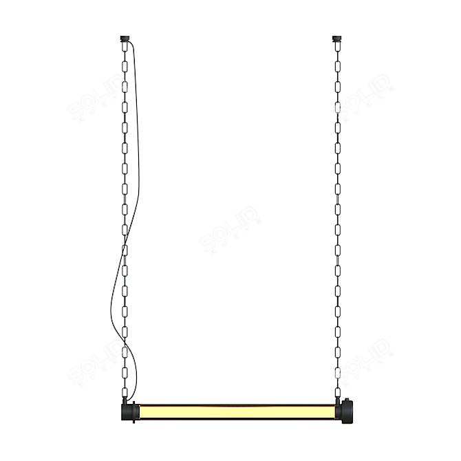 Industrial Prime Pendant Lamp: Minimalist Elegance 3D model image 2