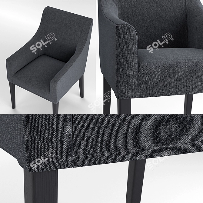 Comfortable and Stylish: IKEA SAKARIAS Armchair and INGATORP Dining Table Set 3D model image 2