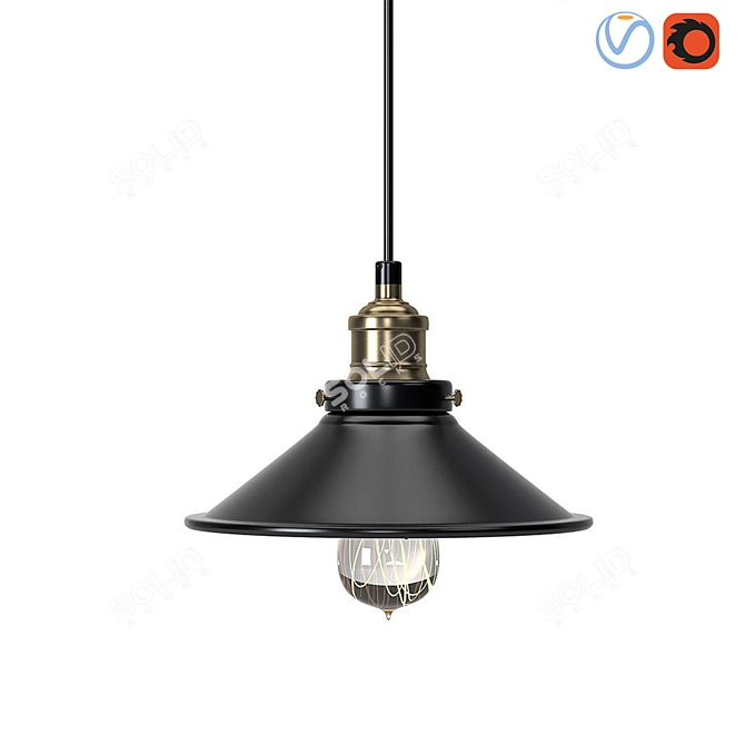 Scandi-Style 3D Ceiling Lamps 3D model image 2