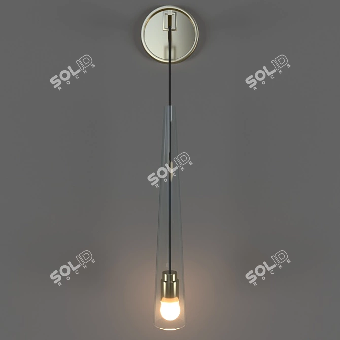 Sleek Elegance: Jonathan Browning Apollinaire Sconce 3D model image 1