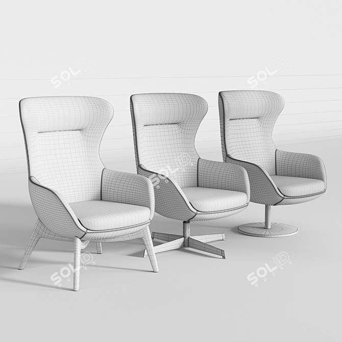 Profoffice Elegance Chair: Elegant Design, Customizable Options 3D model image 3