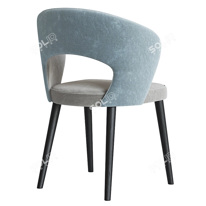 Elegant Darford Velvet Armchair 3D model image 3
