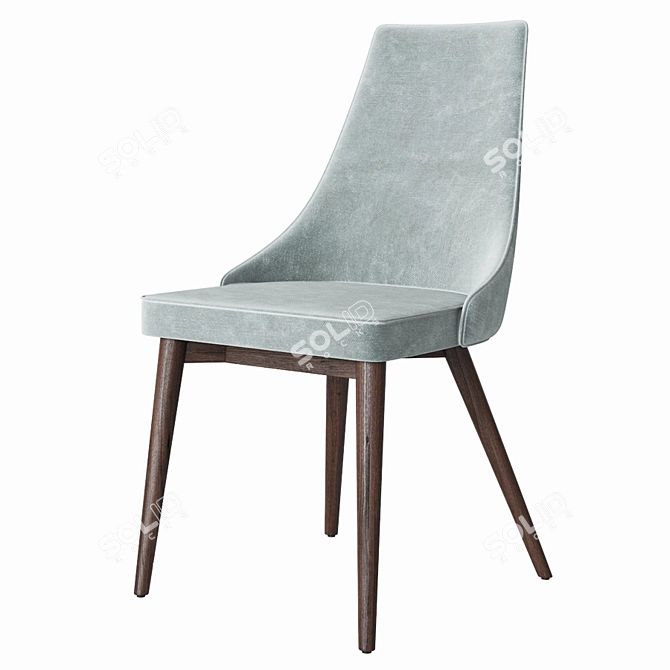 Bohr Velvet Dining Chair: Sleek and Stylish 3D model image 2