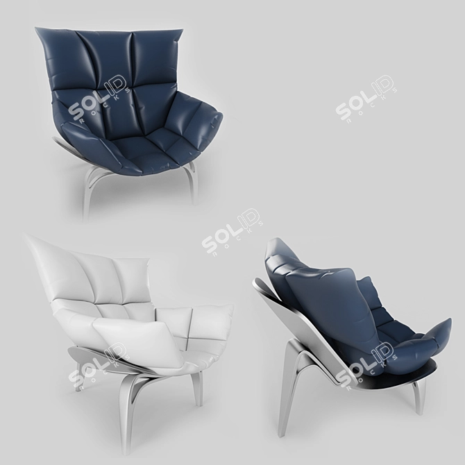 Modern Laser Chair: Futuristic Design with 3 Colors 3D model image 3