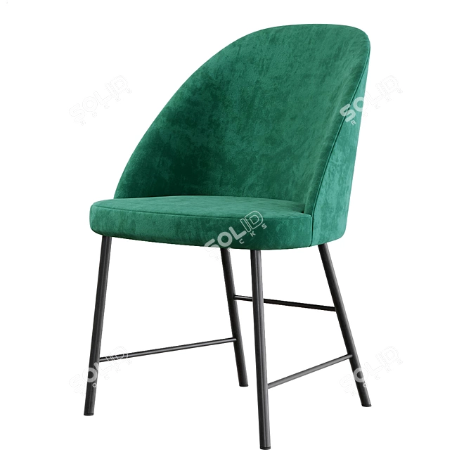 Elegant Bliss Velvet Chair by GIOPAGANI 3D model image 1