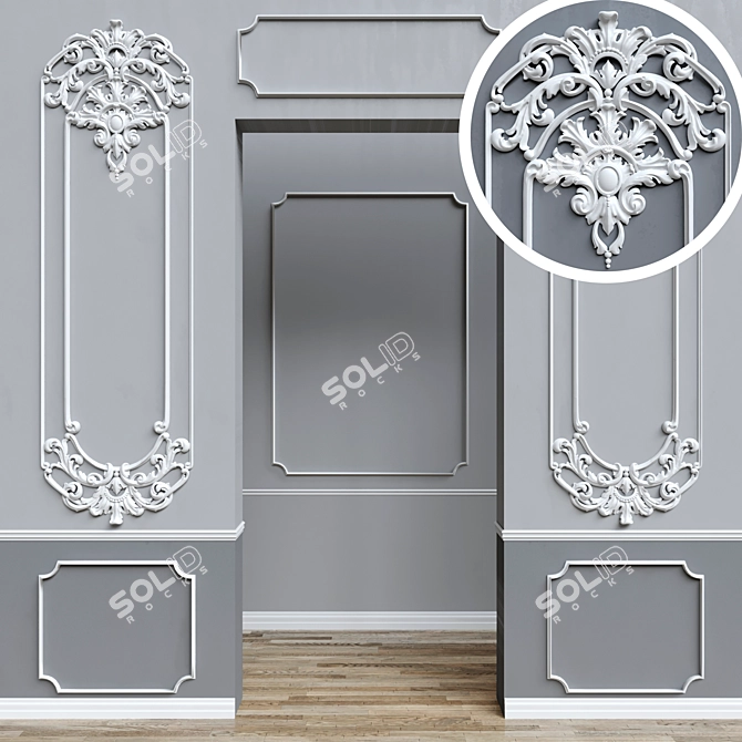 Charming Wall Embellishment 3D model image 1