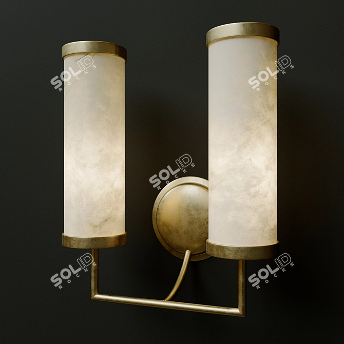 Elegant Sodalite Sconce by Baker 3D model image 1