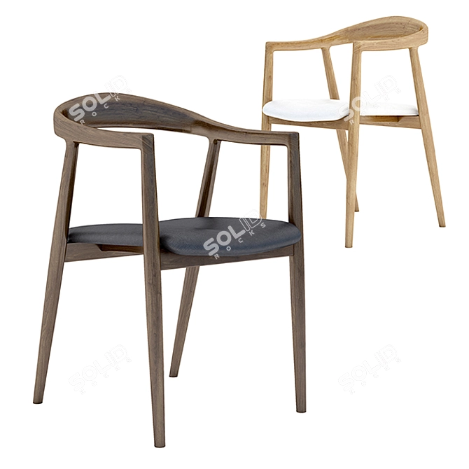 Sleek HATA Chair: Modern Design 3D model image 1