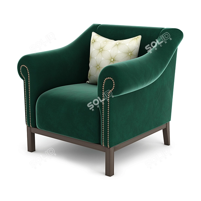 Fortune II Armchair: Stylish and Compact 3D model image 2