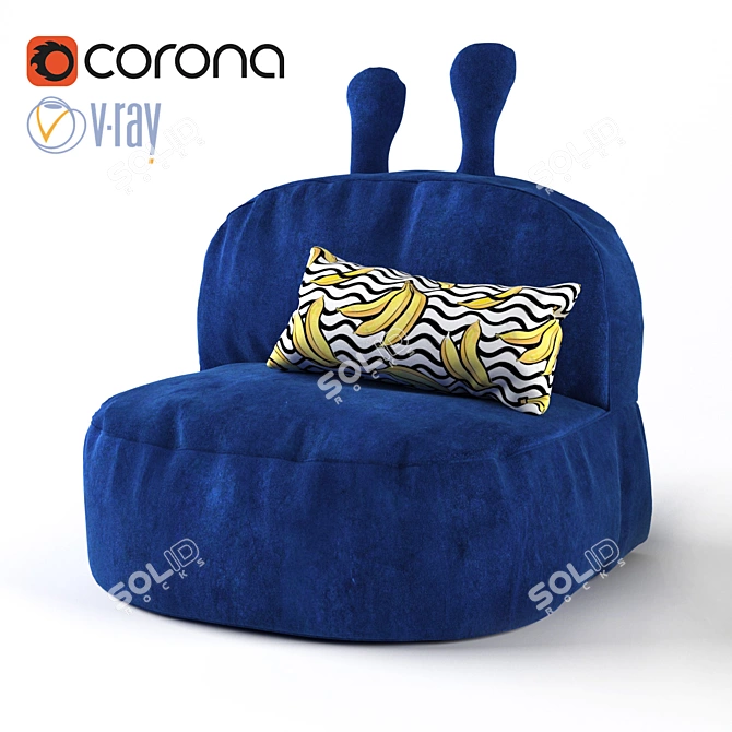 Cozy Eared Child Seat 3D model image 1