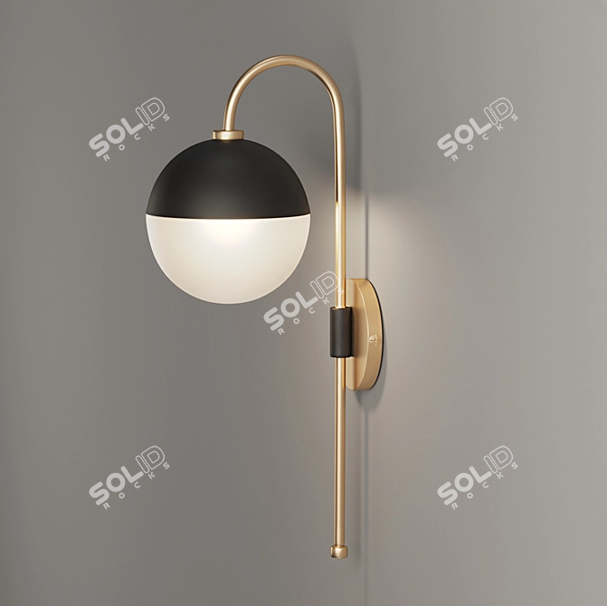 Vintage Globe Wall Sconce 3D model image 2