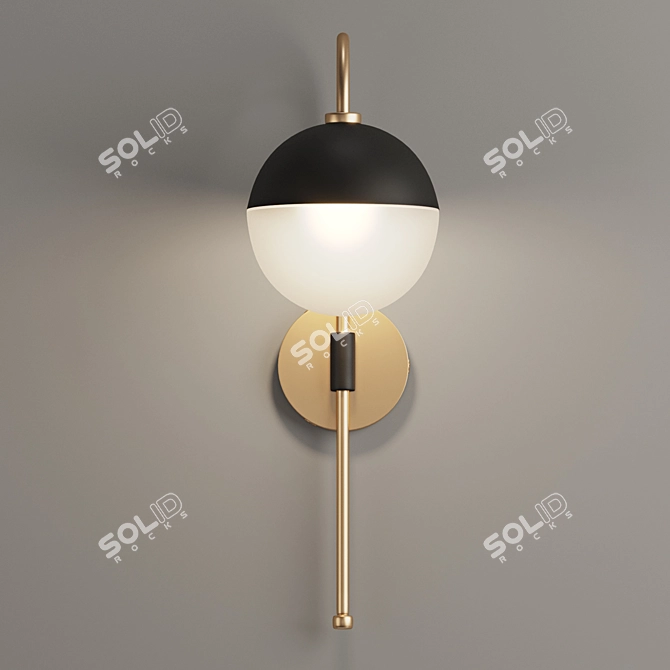 Vintage Globe Wall Sconce 3D model image 3